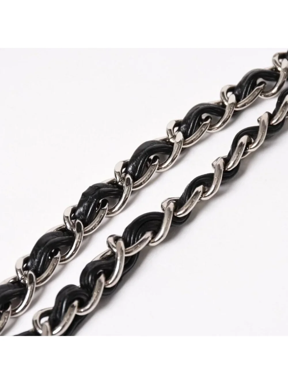 Chanel S Flap Chain Shoulder Bag CC Logo Calfskin Black Silver